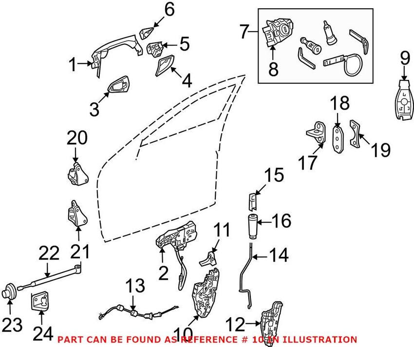 Mercedes Door Lock Actuator - Front Driver Side 2217207135